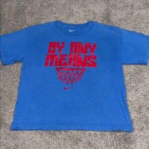 Nike Blue Red Graphic Tee Short Sleeve boys size‎ medium 10/12